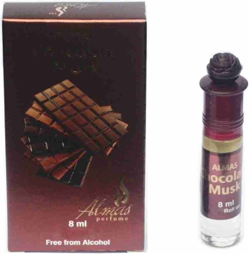 Almas Chocolate Musk Pocket Perfume. Eau de Parfum 8 ml For Men Women Floral Attar