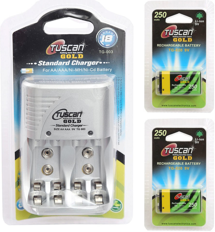 9v rechargeable battery with charger deals