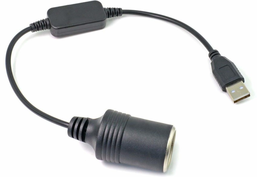 Cigarette lighter plug to outlet usb