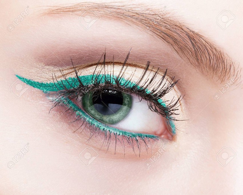 Green and online black eyeliner