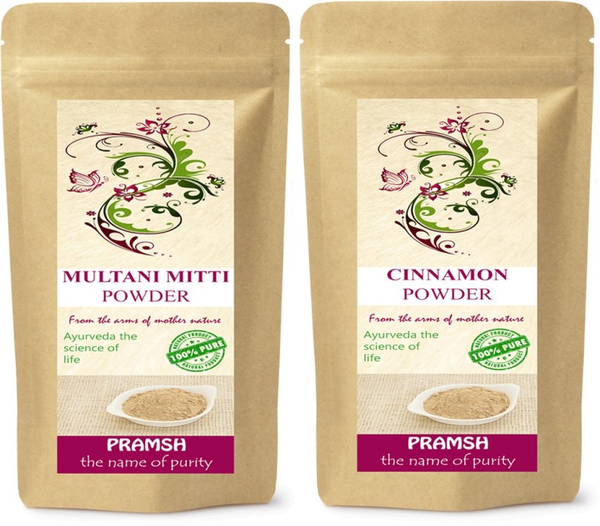 Pramsh Premium Quality Multani Mitti 200gm Cinnamon Dalchini