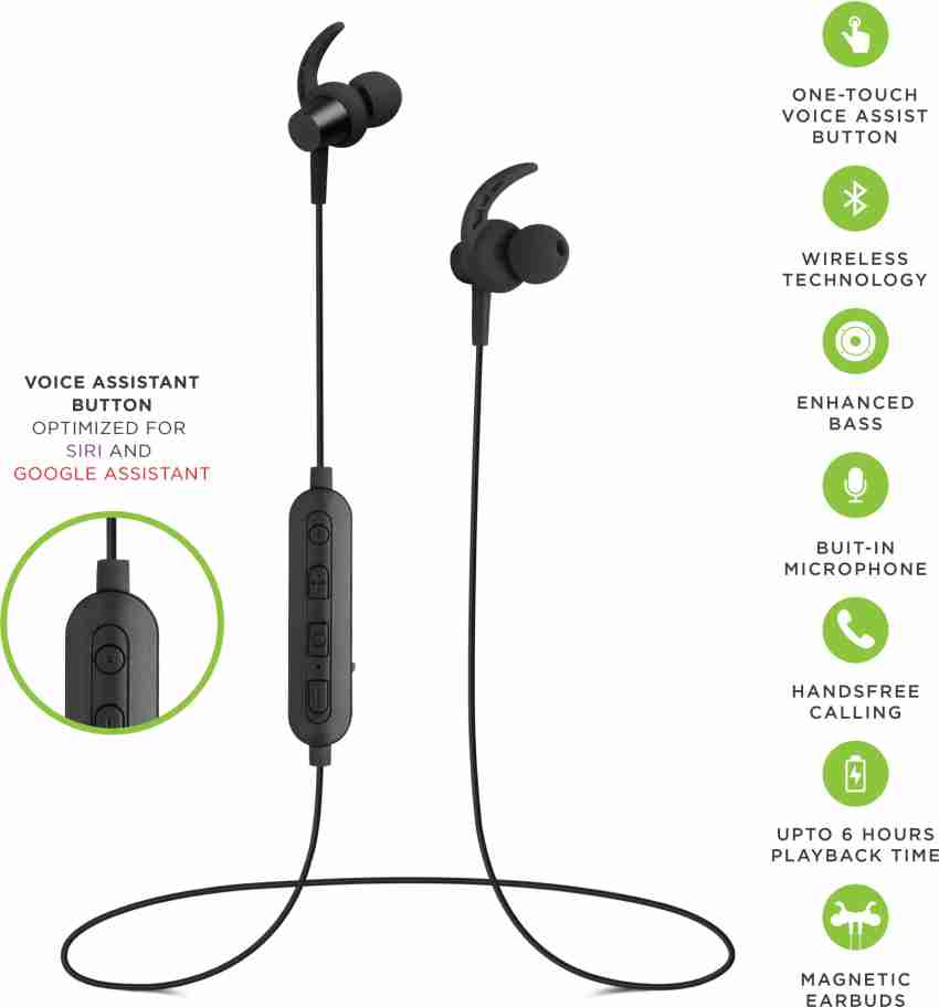 SoundLOGIC PLAY Voice Assistant Sport Earbuds Bluetooth