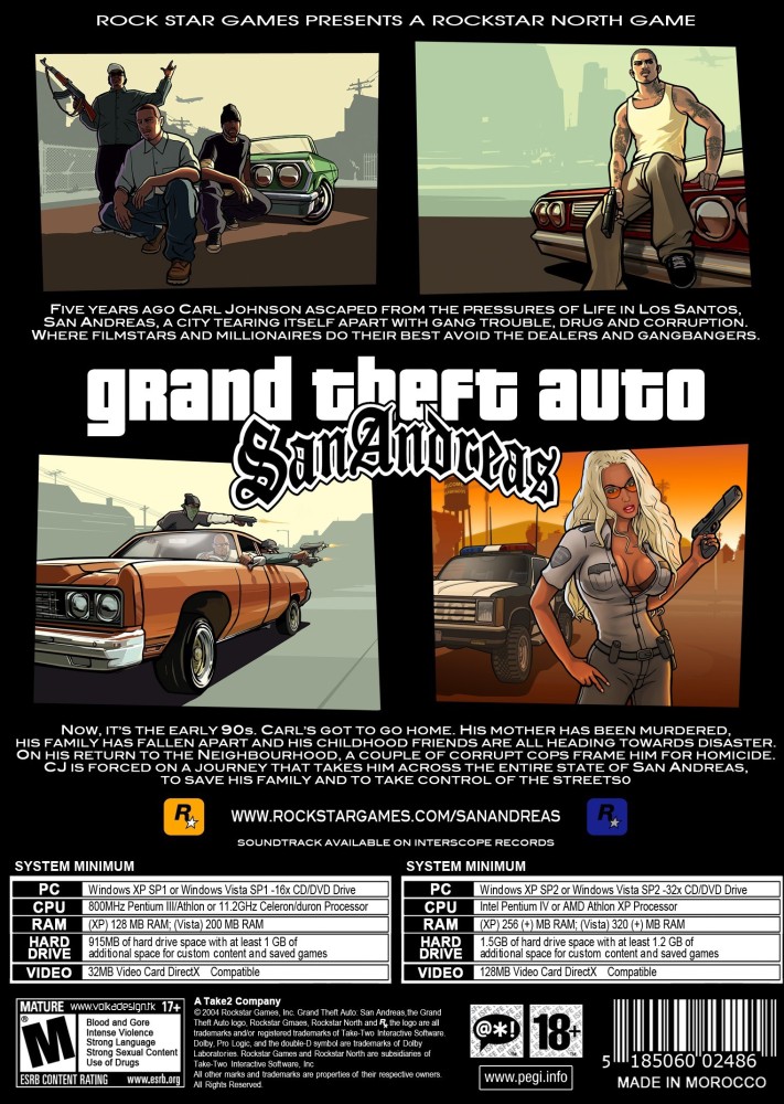 Grand Theft Auto: San Andreas Standard Edition Rockstar Games PC