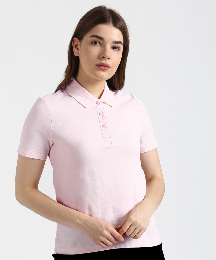 MARKS SPENCER Solid Women Polo Neck Pink T Shirt Buy MARKS SPENCER Solid Women Polo Neck Pink T Shirt Online at Best Prices in India Flipkart