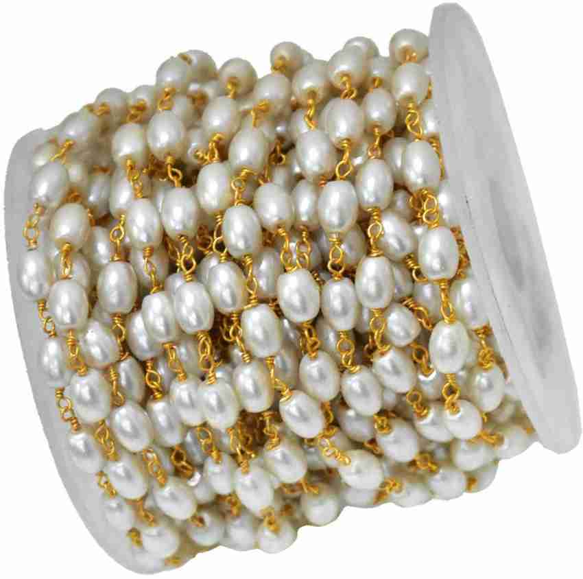 Embroiderymaterial Jewellery Making Wire Wrapped Pearl Chain