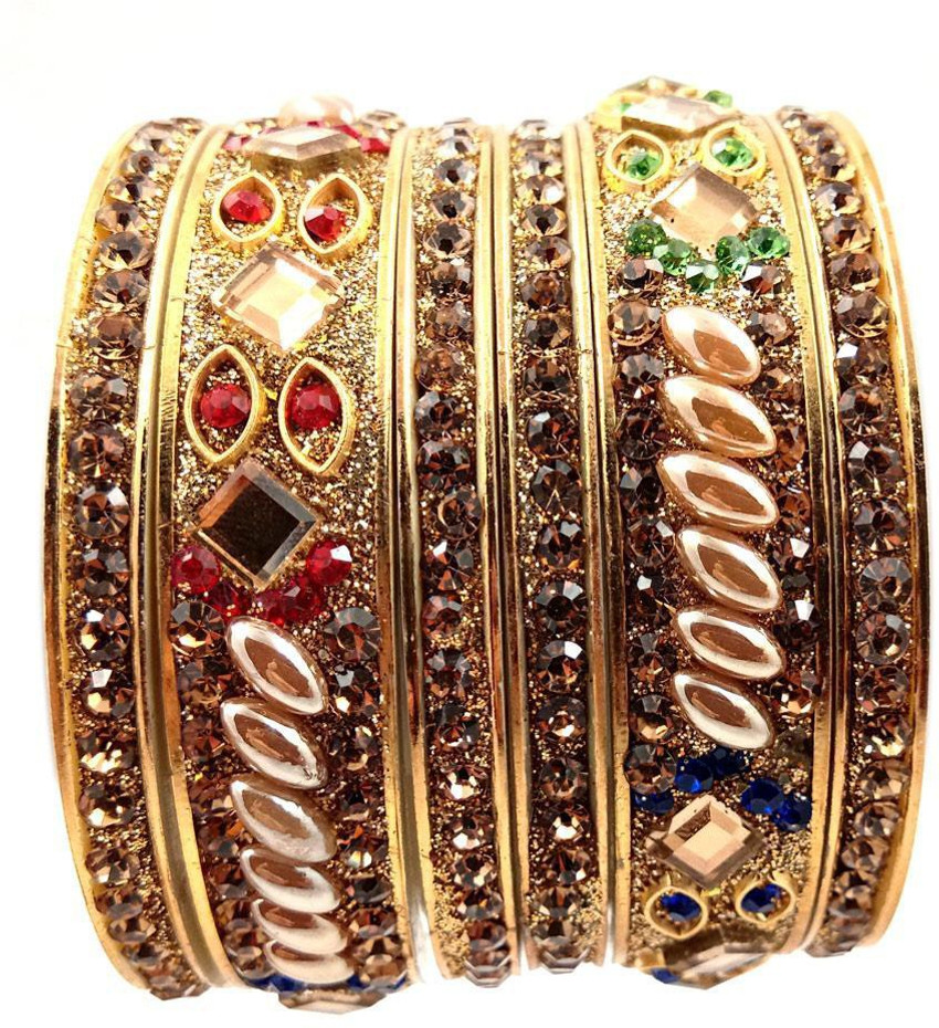 CHUDI BAZAAR Lac Crystal Bangle Set Price in India Buy CHUDI