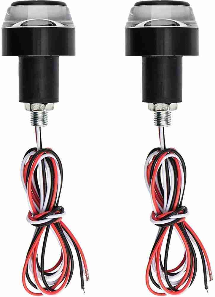 Auto Mac Handle Bar End LED Blinker Indicator Light White and