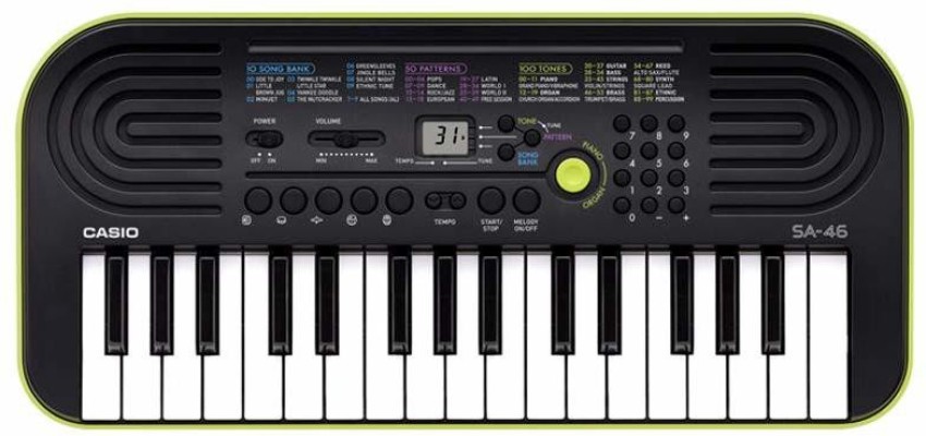 CASIO SA-46 32 Keys Keyboard (Black/Green) - SA-46 32 Mini Keys Musical (Black/Green) . Buy musical toy toys in India. shop for CASIO products in India. | Flipkart.com