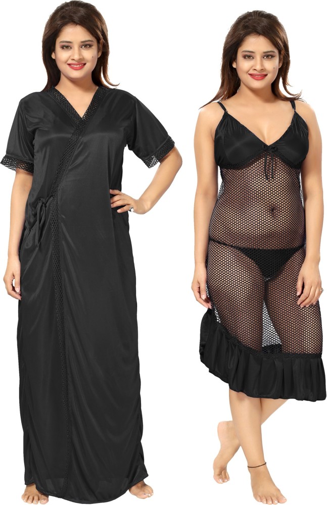 Be You Women Nighty with Robe - Buy Be You Women Nighty with Robe Online at  Best Prices in India | Flipkart.com