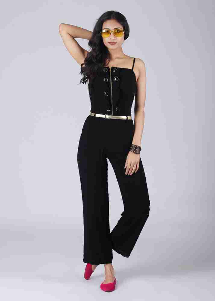 DEAL JEANS Solid Women Jumpsuit Buy Black DEAL JEANS Solid Women Jumpsuit Online at Best Prices in India Flipkart