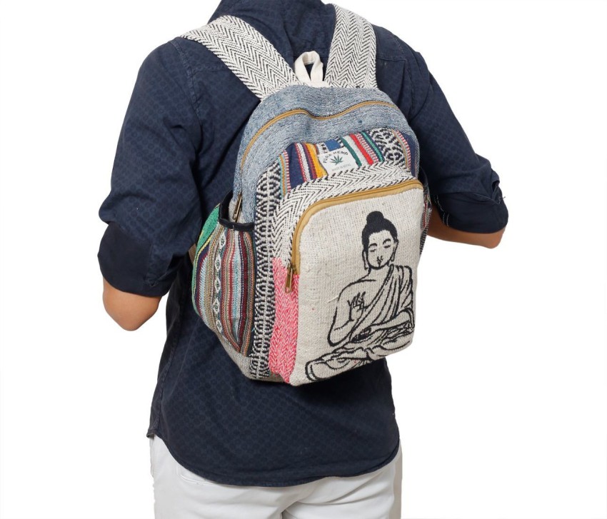DecorTales Nepal Hemp Cotton Boho Hippie College Unisex Backpack  Rucksack Handcrafted Bag … Backpack - Backpack