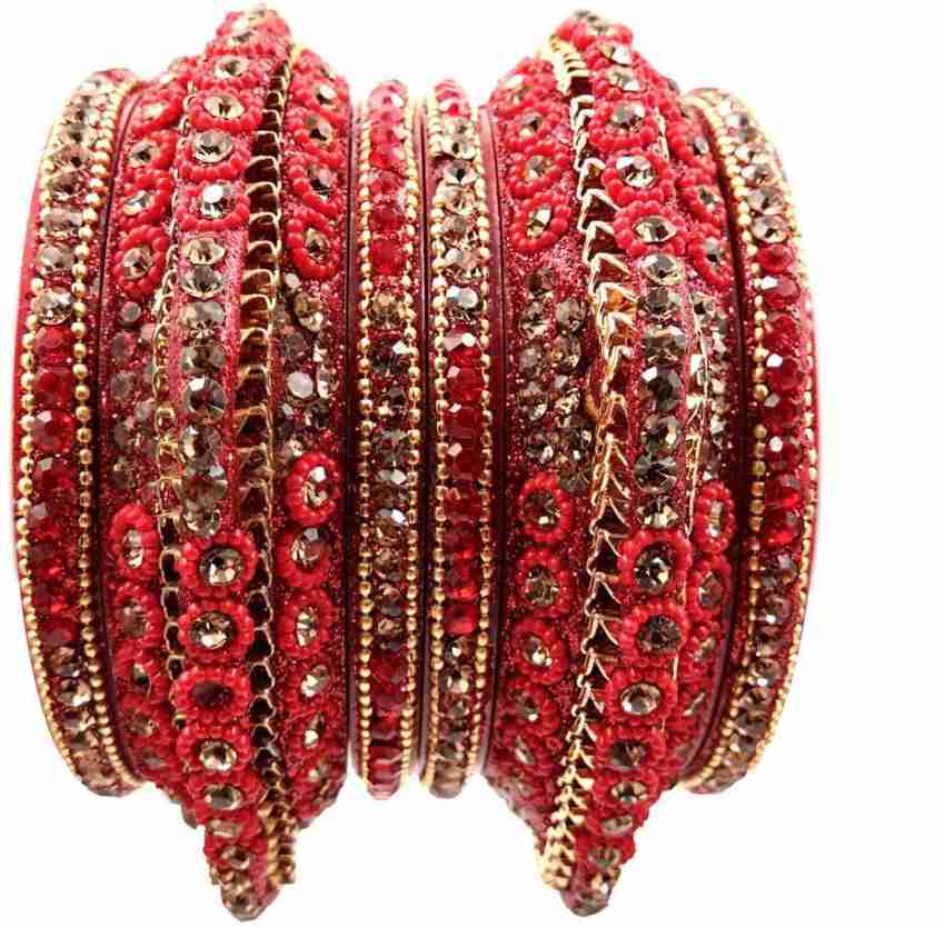 CHUDI BAZAAR Lac Crystal Bangle Set Price in India - Buy CHUDI