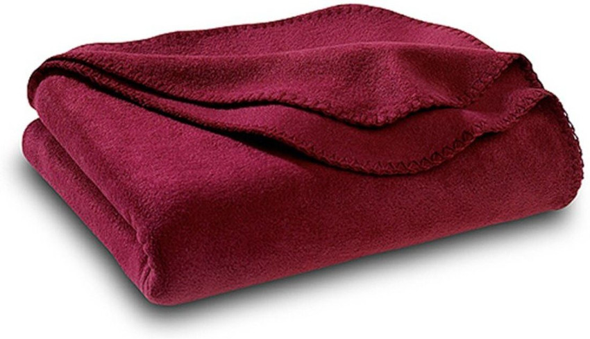 Peps Solid Double Fleece Blanket for AC Room Buy Peps Solid