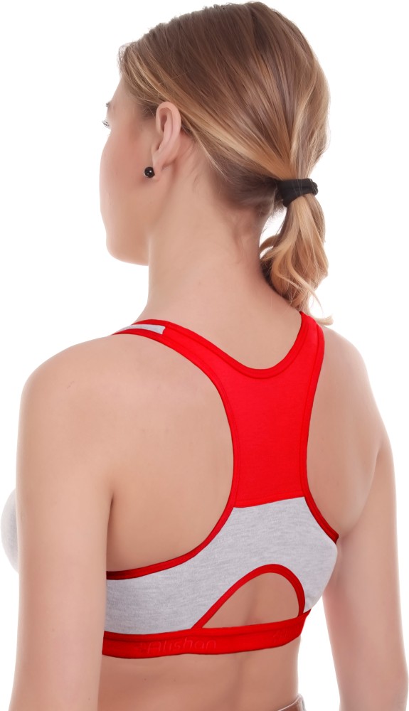 Buy Alishan Rani and See Green Cotton Blend Sports Non Padded Bra