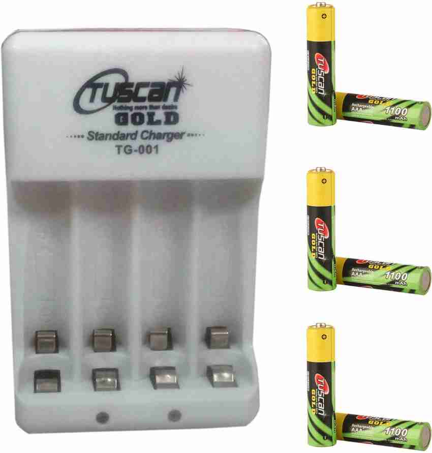 TUSCan GOLD TG001 BATTERY CHARGER 6 PCs AAA 1100 mAh