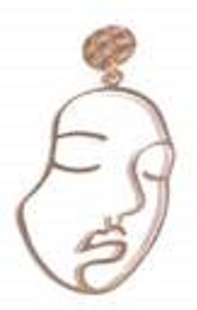 One line face shop earrings