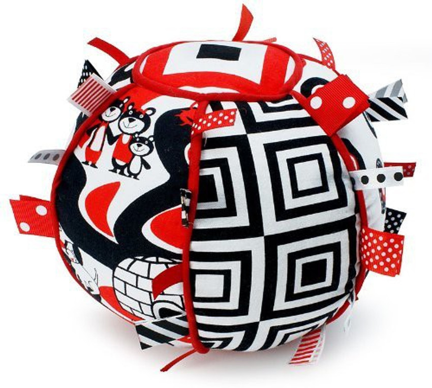 Black white and red baby toys top