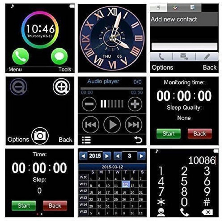 Xotak smartwatch with bluetooth sim card on sale