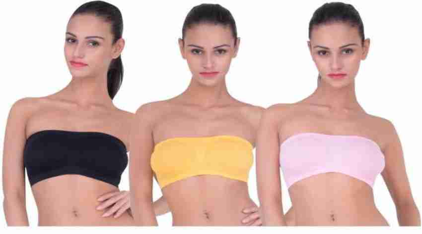 Trendy Queen 3 Pack Womens Tube Crop Tank Going Out Tops Backless