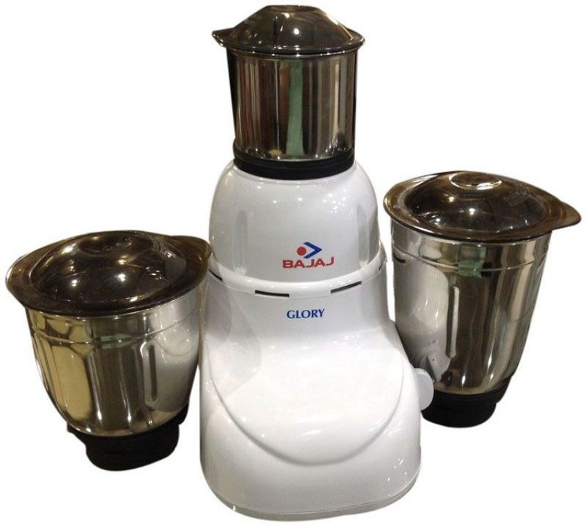 Bajaj Ion 500 Watt Mixer Grinder with 3 Jars (White)