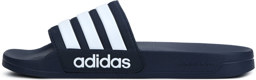 Adidas cloudfoam slides discount white