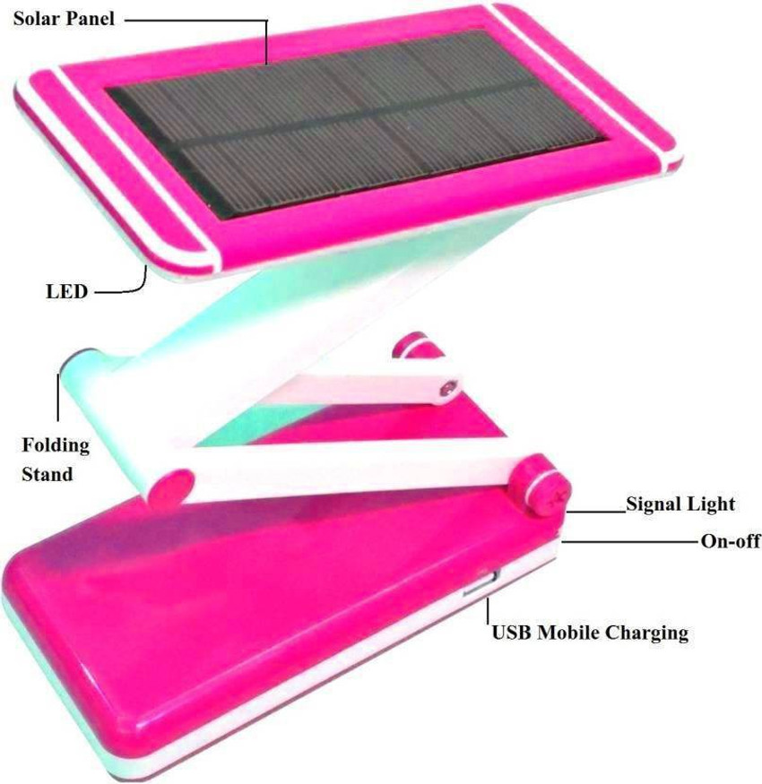 Jakha Solar Mobile Chargeable USB Rechargeable Folding LED Desk