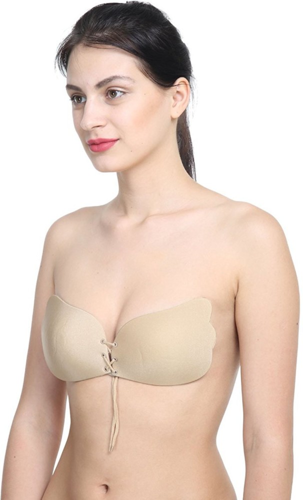 ChiYa by Silicone Self Adhesive Stick On Backless Strapless Front Knot Push  Up Invisible Pull Up Push-up with Drawstring Reusable Lightly Padded Bra  Women Stick-on Heavily Padded Bra - Buy ChiYa by