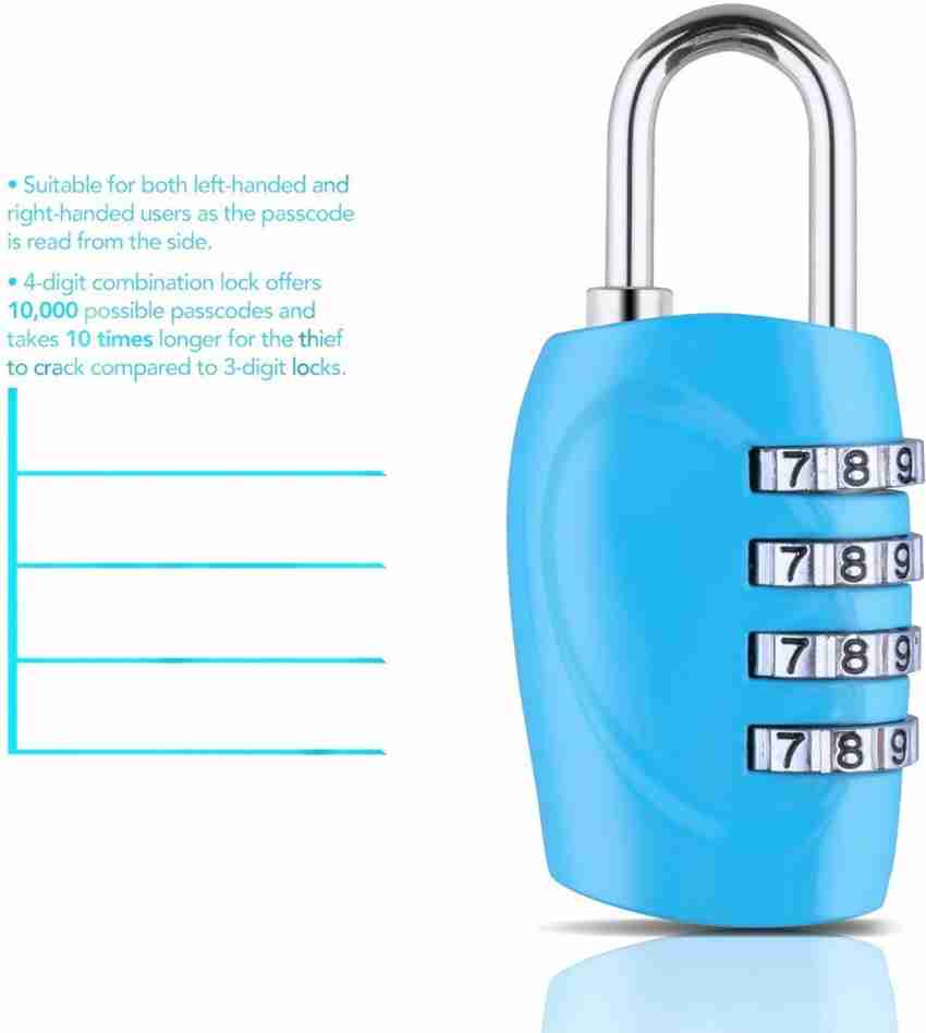 Suitcase Locks with Keys, 5Pcs Small Luggage Padlocks Multicolor