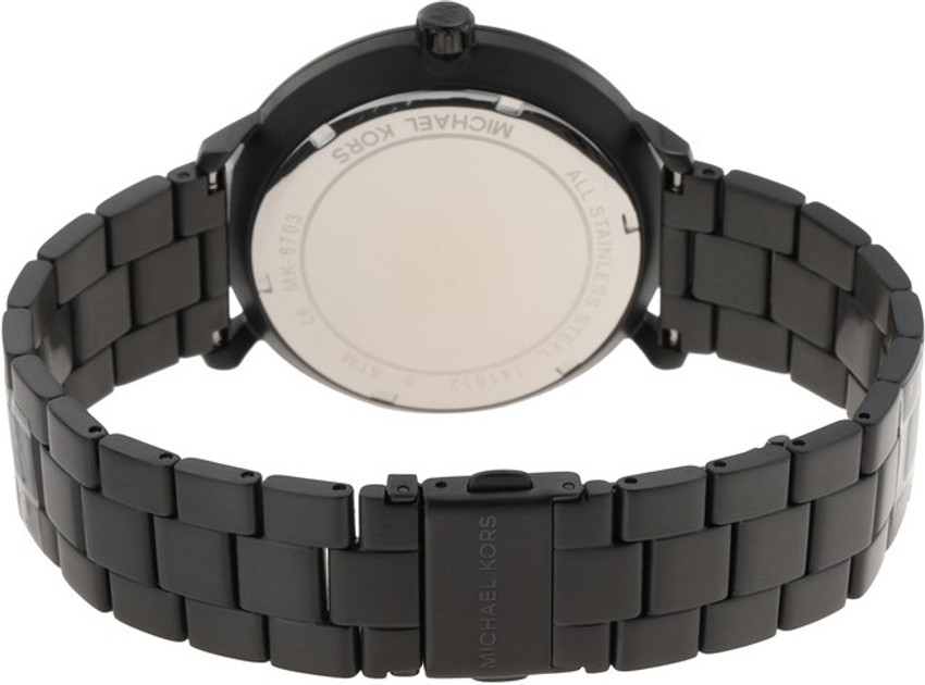 Michael kors men's blake black stainless steel sales bracelet watch 42mm