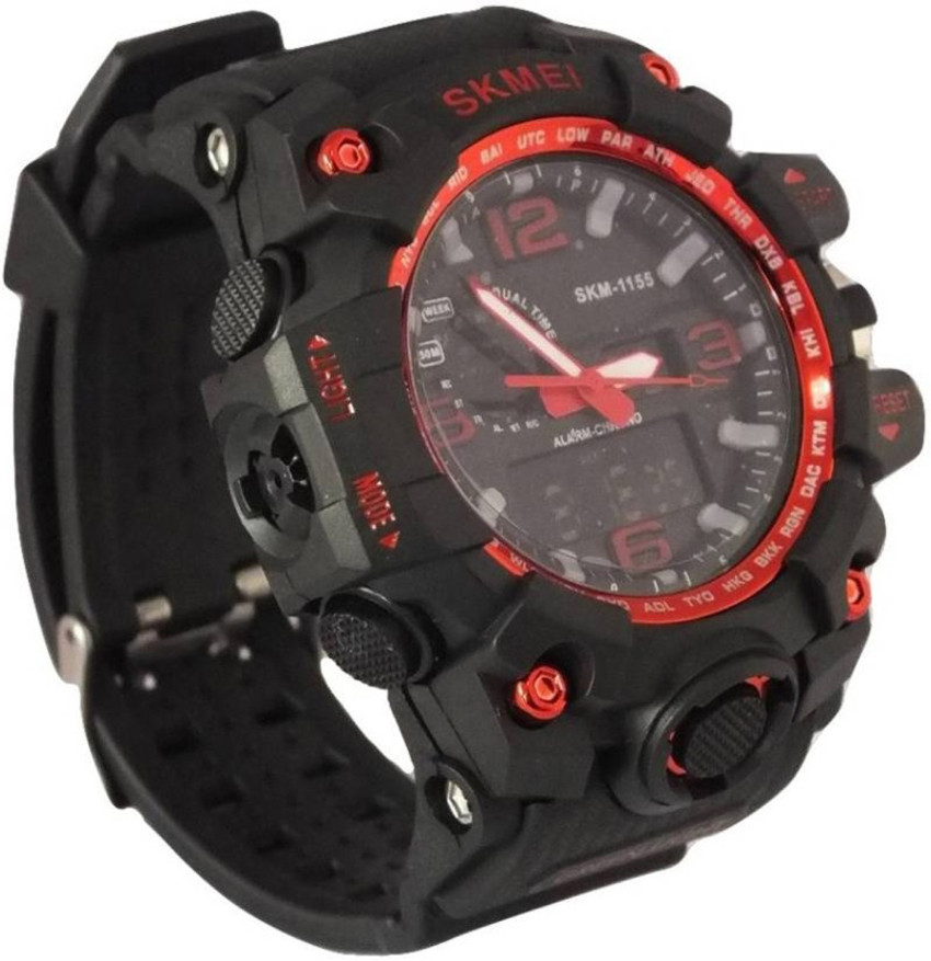 SKMEI 1155 Red New Arrival Designer Analog Digital Watch For Boys Buy SKMEI 1155 Red New Arrival Designer Analog Digital Watch For Boys AD 1155 Red Sport Attrective Online at Best Prices in India