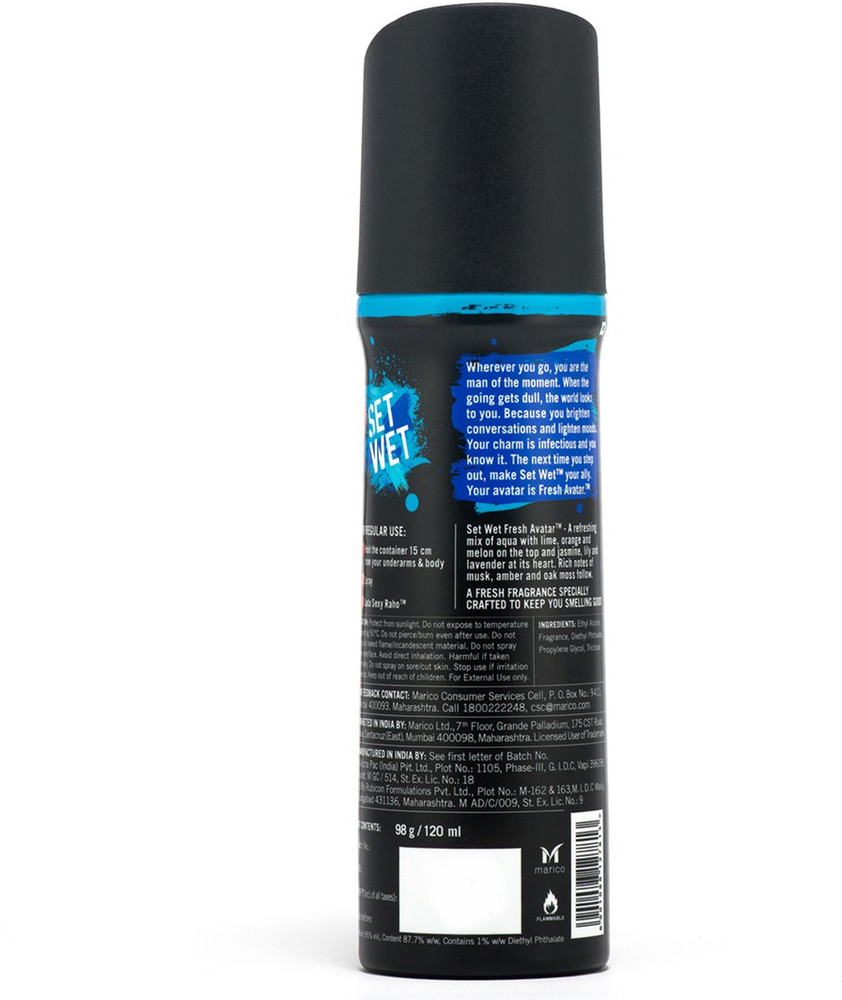 Set wet hotsell body spray price