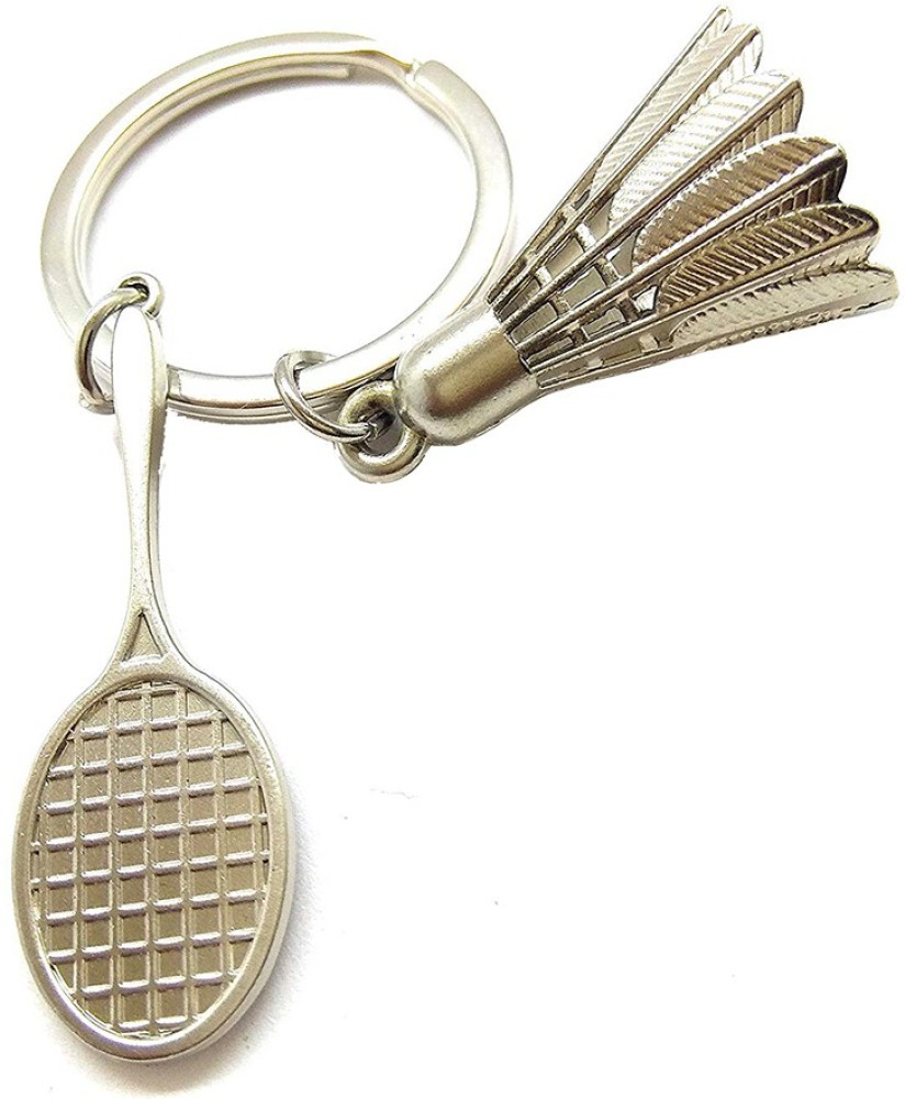 Flipkart SmartBuy Small Silver Badminton Shuttlecock Stainless Steel Key Chain Price in India