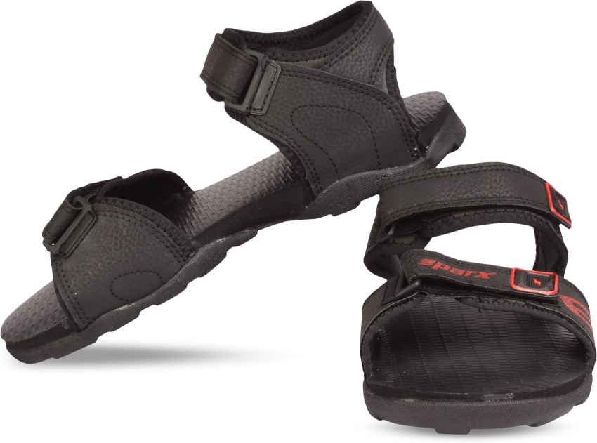 Sparx Sparx Men SS 702 Black Red Floater Sandals Men Black Sandals