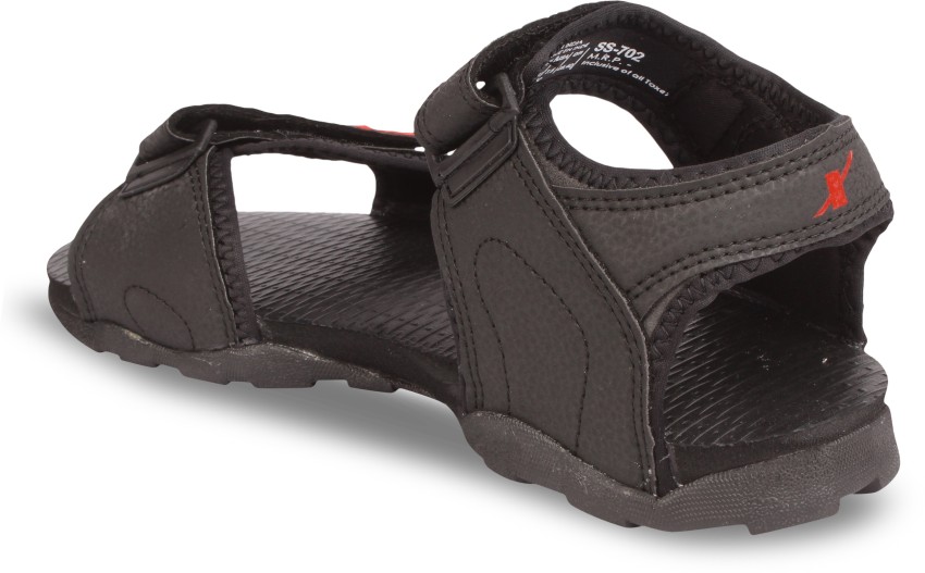 Sparx Sparx Men SS 702 Black Red Floater Sandals Men Black Sandals