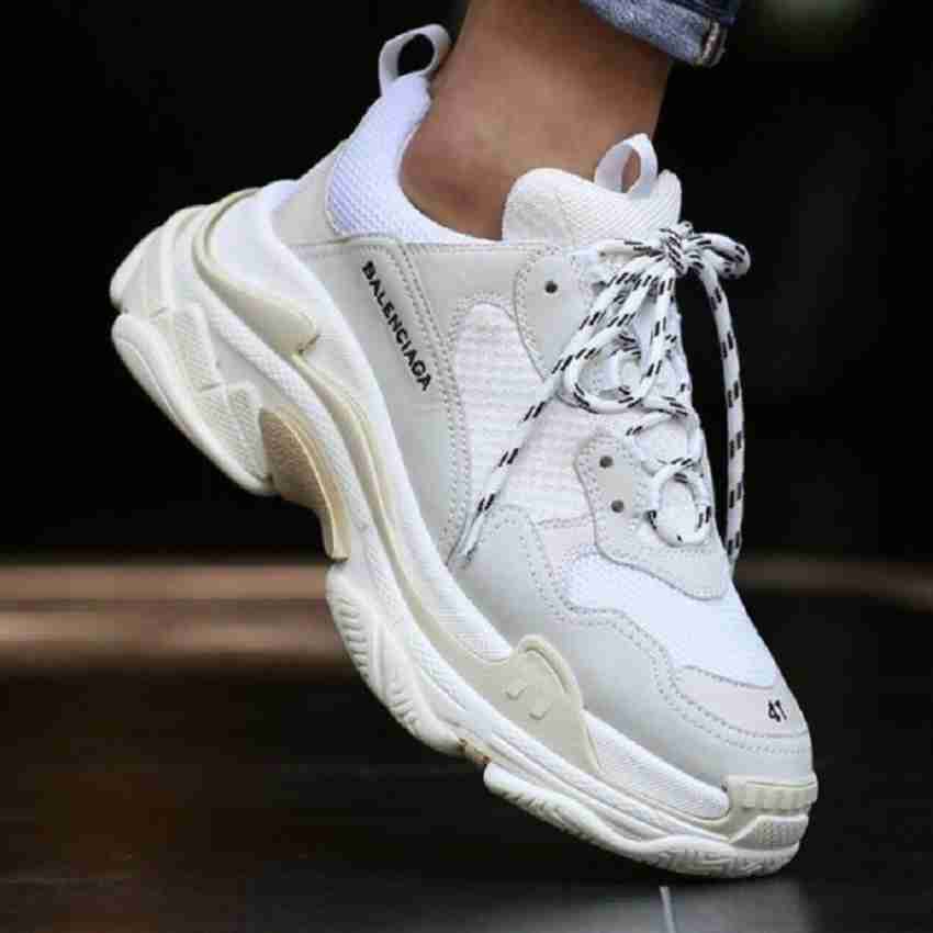 BALENCIAGA Triple S White 2019 For Men Buy BALENCIAGA Triple S White 2019 For Men Online at Best Price Shop Online for Footwears in India Flipkart