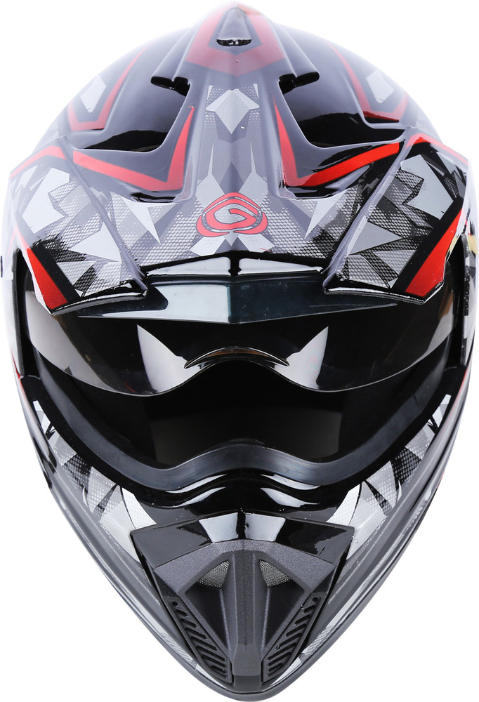 GLIDER MC2 D6 Black with Red Decor Motorbike Helmet Buy GLIDER