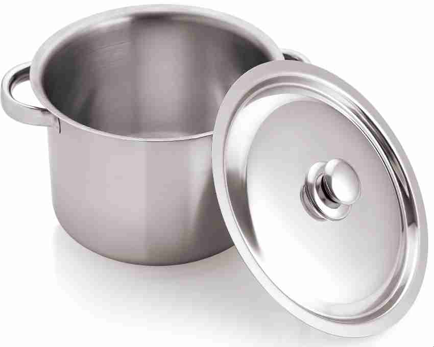 Large Aluminium Stock Pots / Sauce Pots / Patila w/ Lids (Pack of 2)
