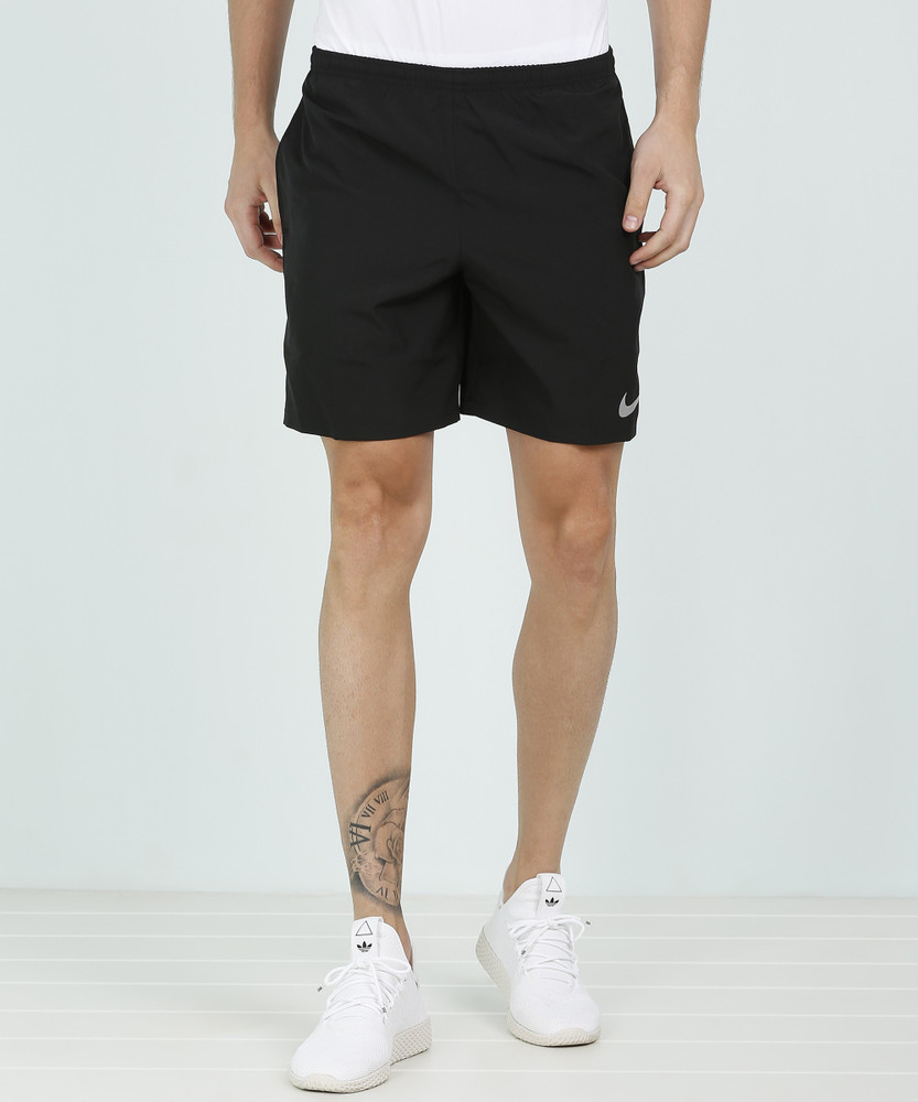 NIKE Solid Men Black Running Shorts Buy NIKE Solid Men Black