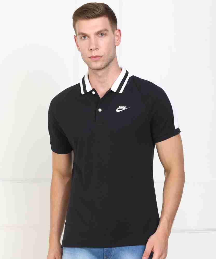 Lima kursiv Kan ikke læse eller skrive NIKE Colorblock Men Polo Neck Black T-Shirt - Buy NIKE Colorblock Men Polo  Neck Black T-Shirt Online at Best Prices in India | Flipkart.com