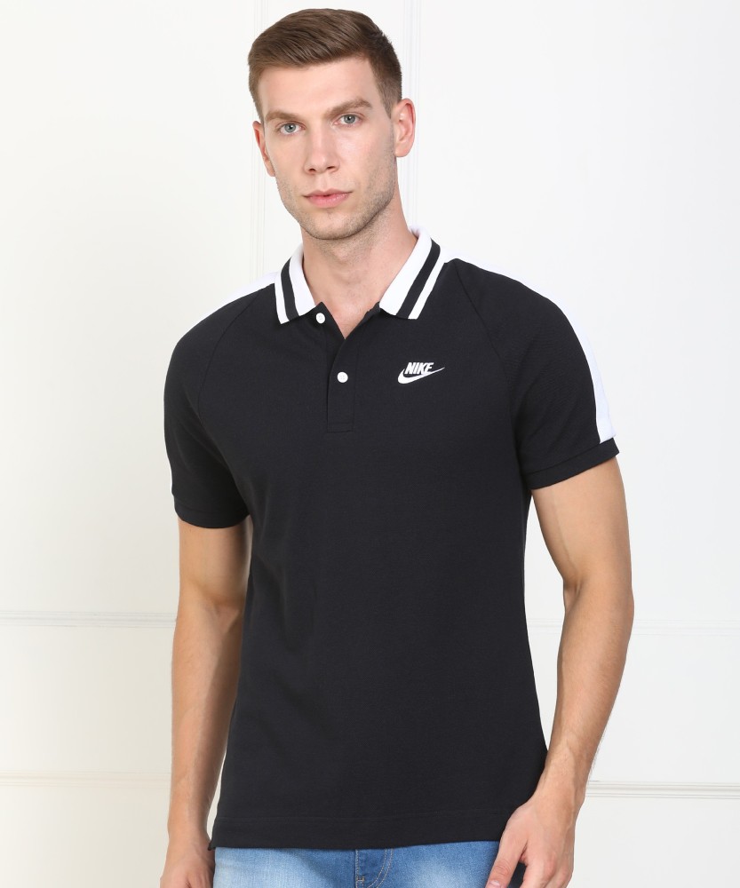 NIKE Colorblock Men Polo Neck Black T-Shirt - Buy NIKE Colorblock Men Polo Black T-Shirt Online at Best Prices in India | Flipkart.com