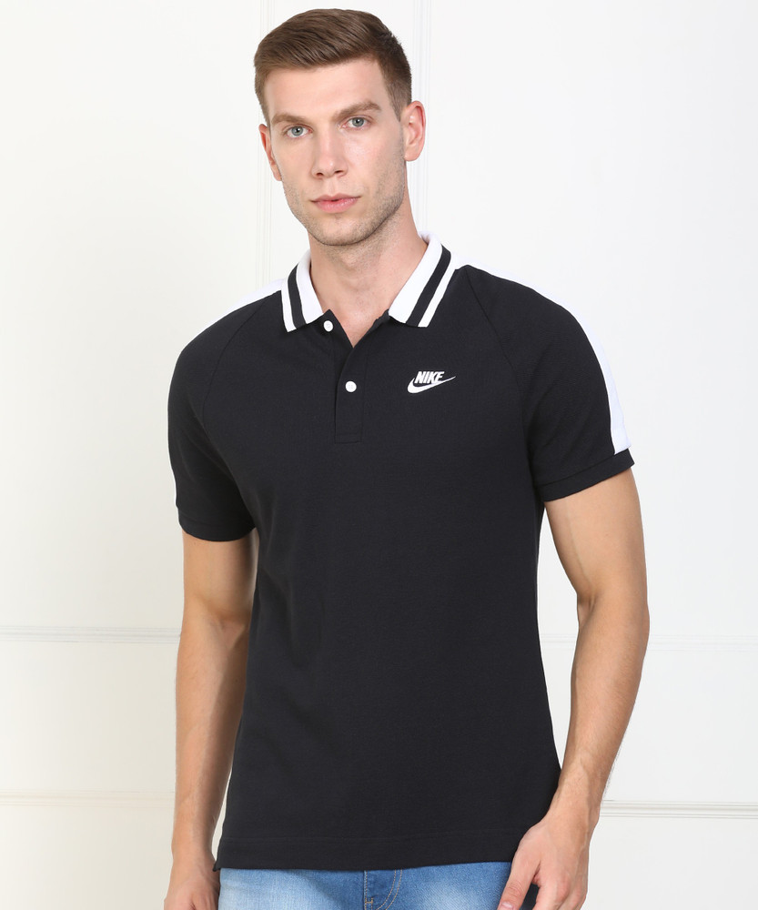 NIKE Colorblock Men Polo Neck Black T-Shirt Buy NIKE Colorblock Men Polo Neck Black T-Shirt Online at Best Prices in India | Flipkart.com