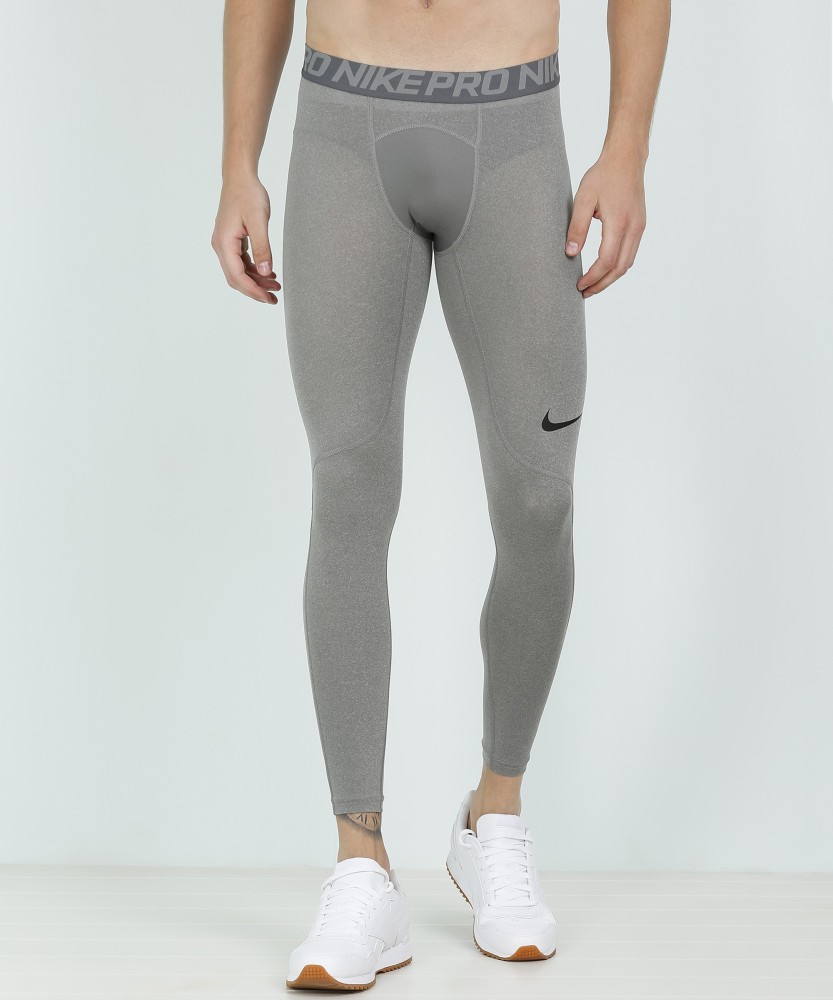 NIKE Solid Men Grey Tights - Buy NIKE Solid Men Grey Tights Online at Best  Prices in India
