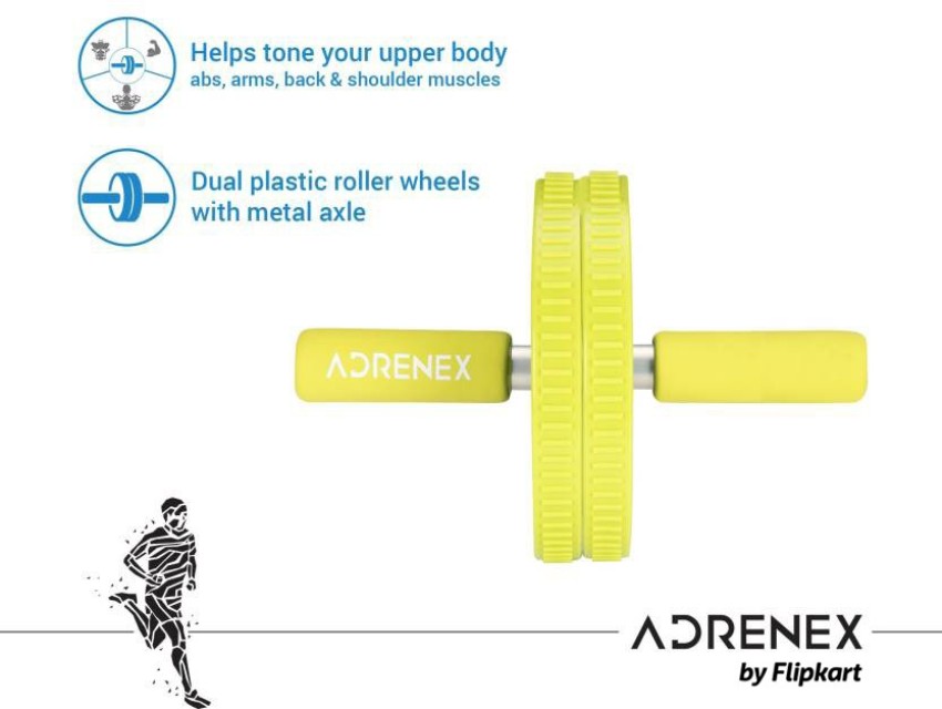 Adrenex by Flipkart Double Wheel Ab Exerciser with Padded Grip