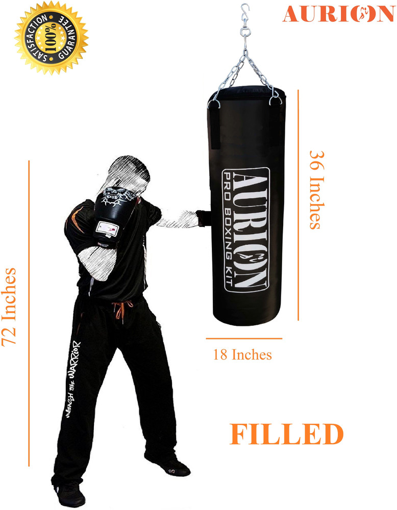 Aurion Filled Heavy Punch Bag 3 FEET Boxing Punching Kickboxing