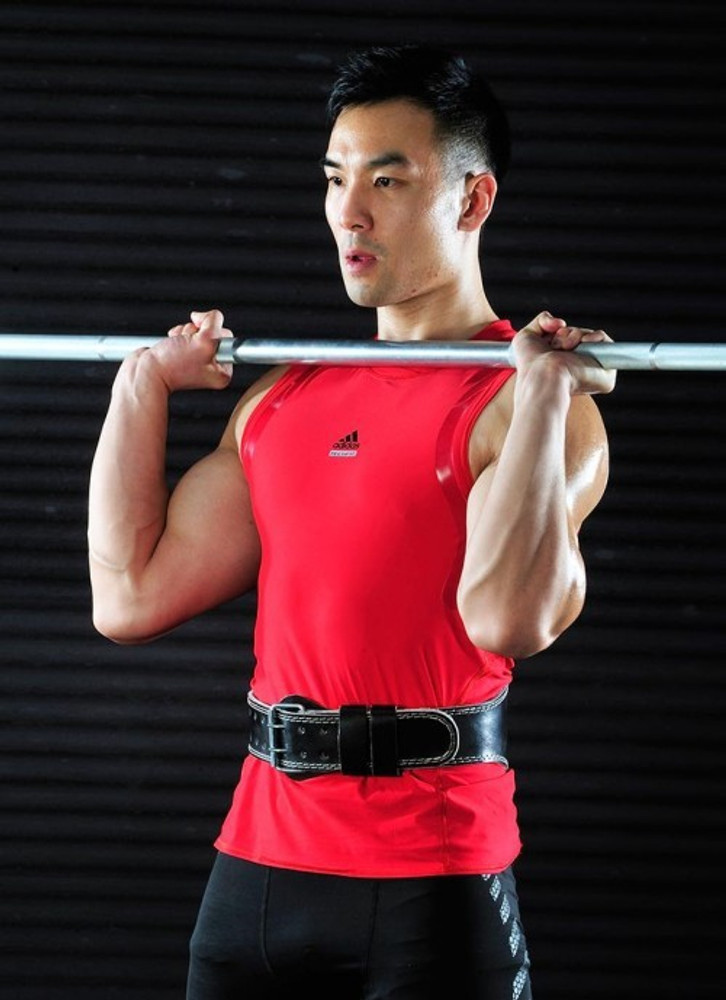 Adidas leather weightlifting belt store