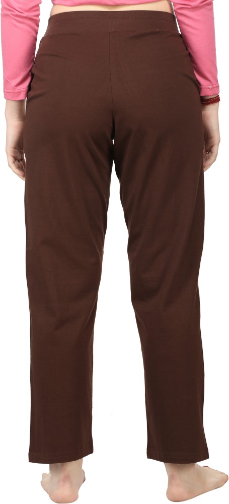 ESS EMM CLOTHING Solid Women Brown Track Pants - Buy ESS EMM CLOTHING Solid Women  Brown Track Pants Online at Best Prices in India