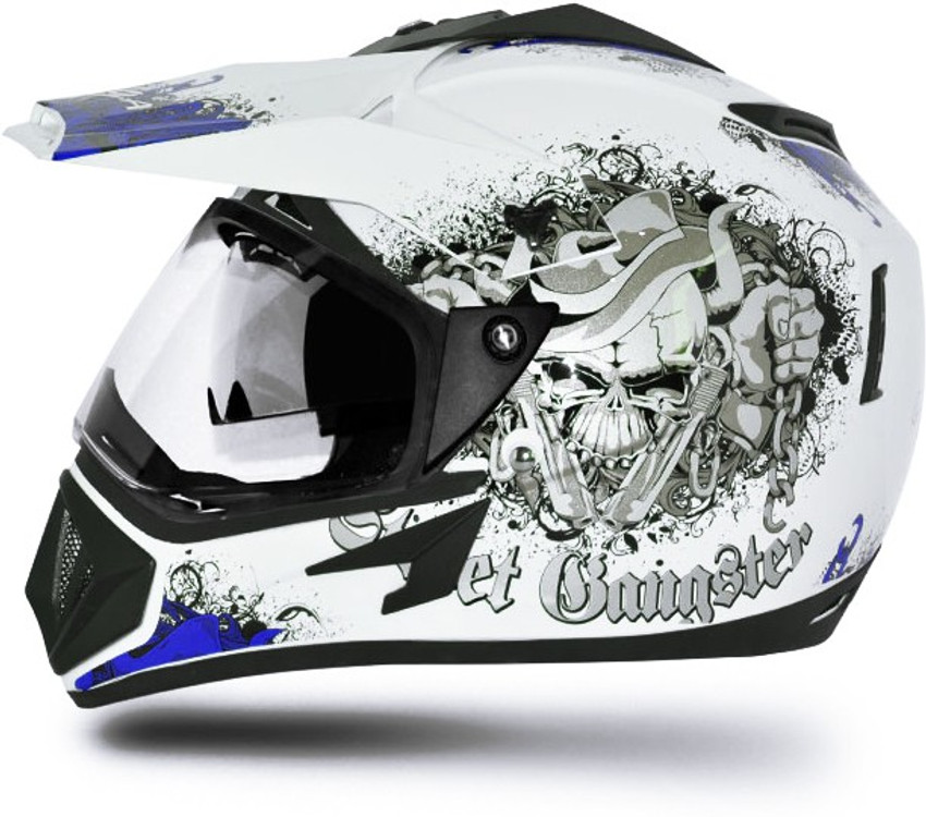 Blue and white bike helmet store