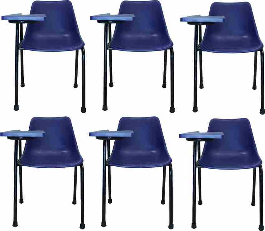 Finch Fox Student Chair With Writing Pad Heavy Density Pipe Anti Skid Buffer in Blue Color Set of 6 And 1 Year Warranty NA Study Arm Chair Price in India Buy