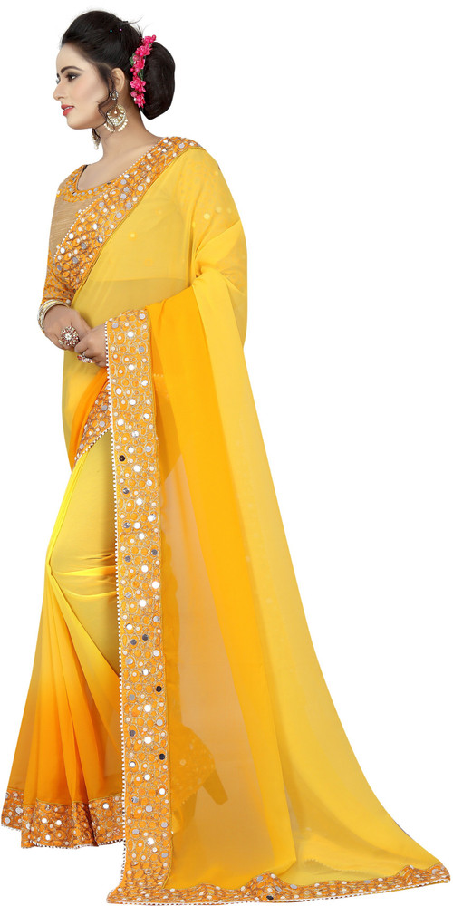 Flipkart mirror hot sale work saree