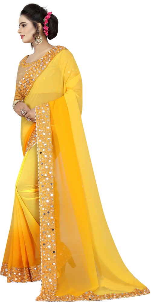 Flipkart mirror work outlet saree